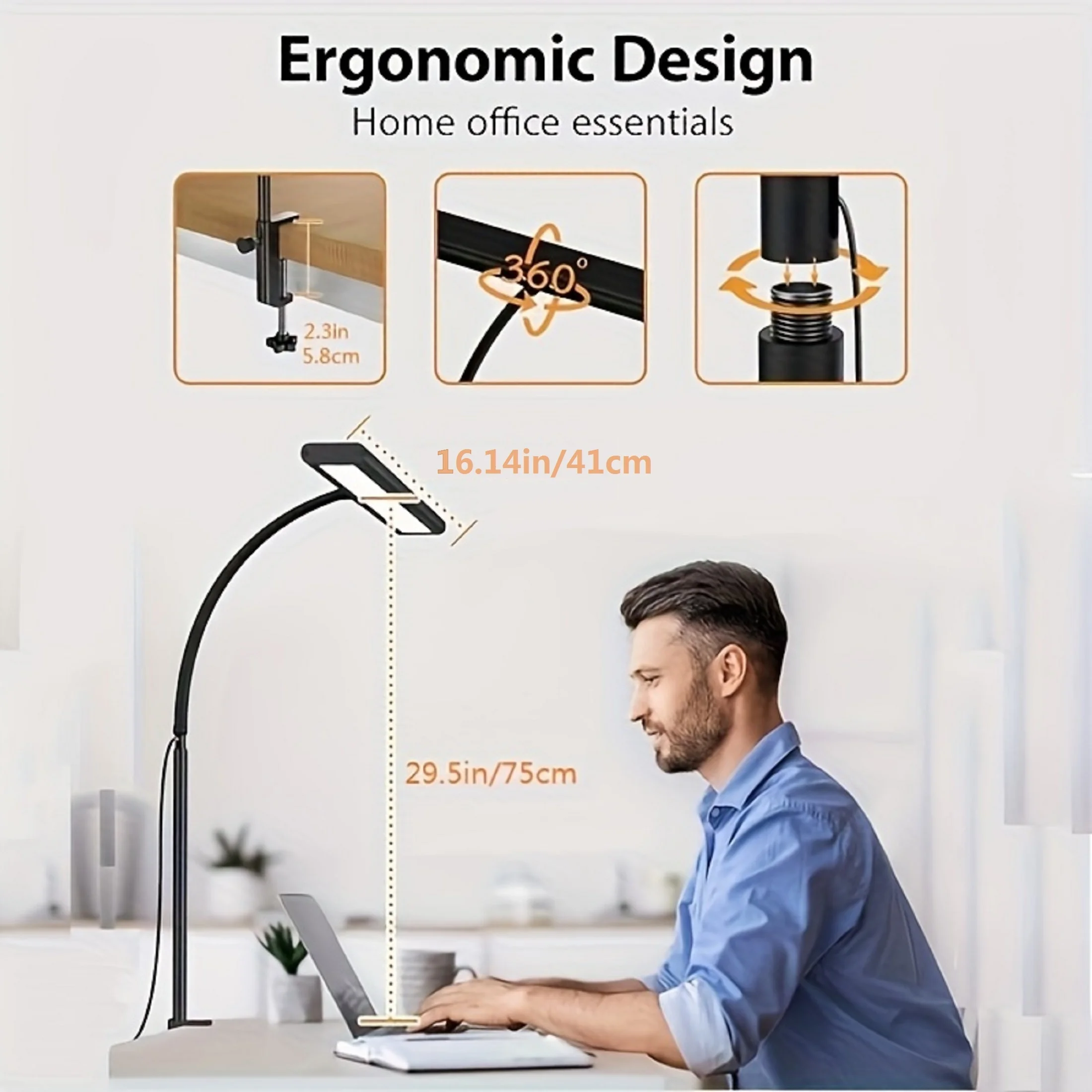 LED Desk Lamp with 88 LEDs Eye-Caring Light - Image 6