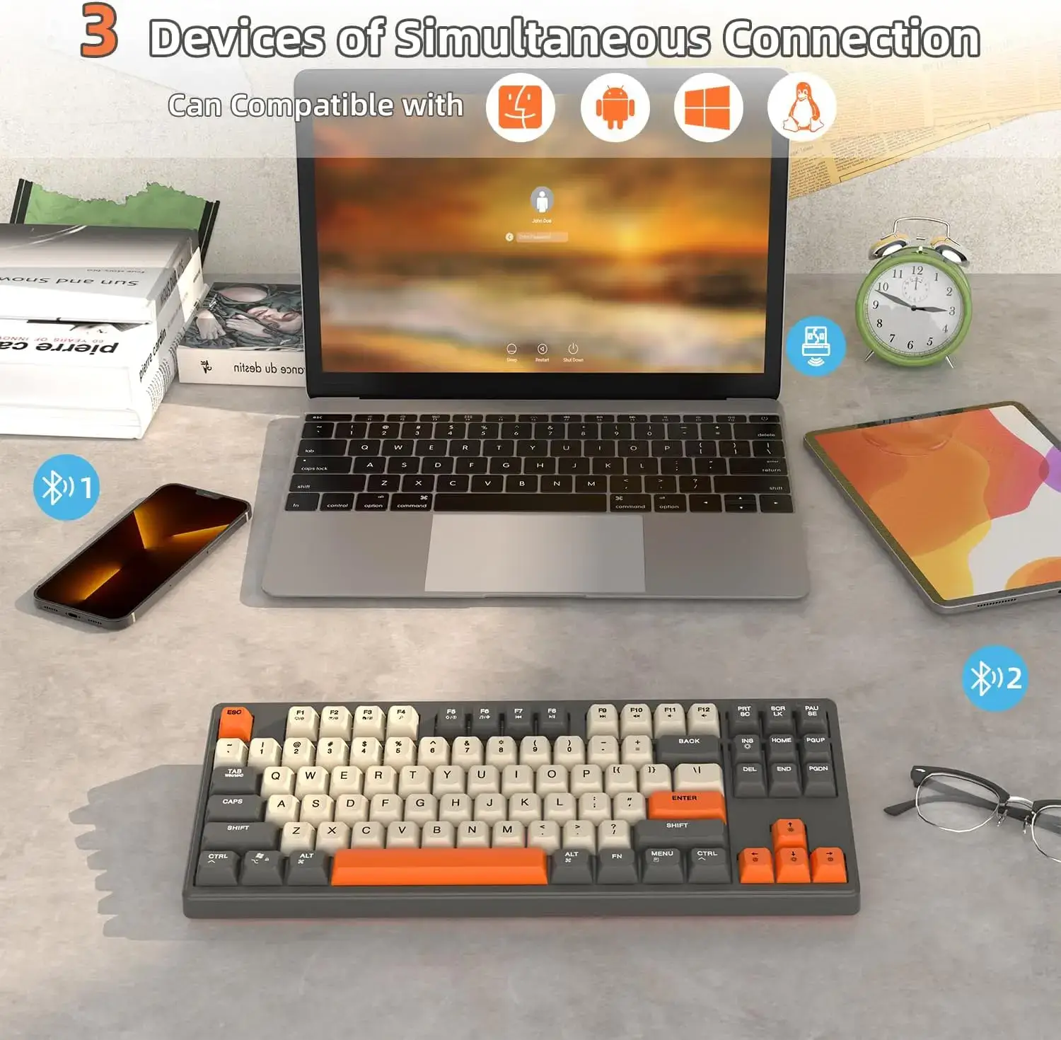 M87 Wireless Gaming Keyboard Bluetooth 5.0 TKL - Image 3