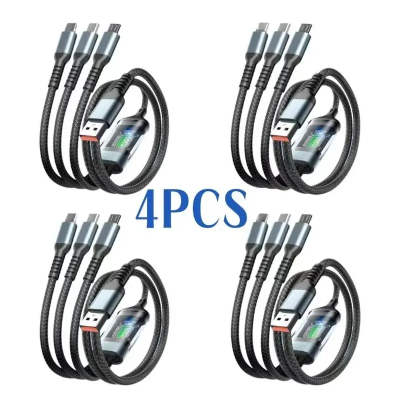 100W Fast Charger 1-to-3 Cable USB-C Wall Adapter - Image 1