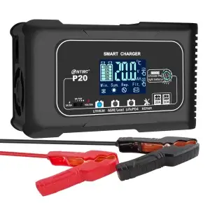 20A Car Battery Charger 12V 24V LiFePO4 Lead-Acid