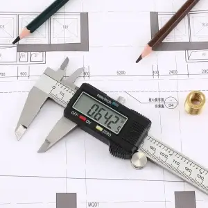 Digital Caliper 6" LCD Inch Millimeter Measuring Tool - Thumbnail Image 7