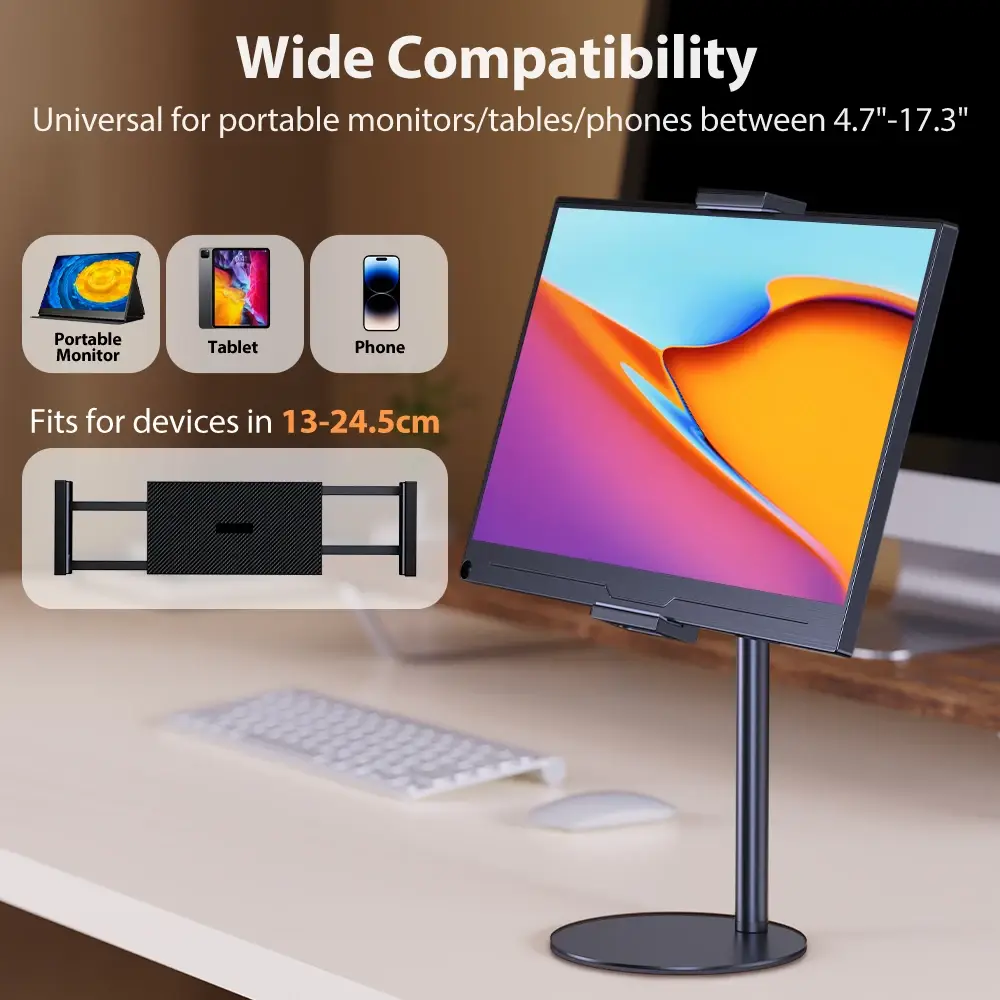 Portable Monitor VESA Stand 360° Swivel 17.3" - Image 3