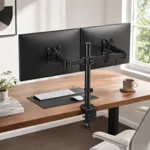 Dual Monitor Stand, Adjustable Desk Mount, 2 Screens