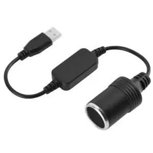 12V USB Car Power Adapter Cable 34.5cm - Thumbnail Image 5