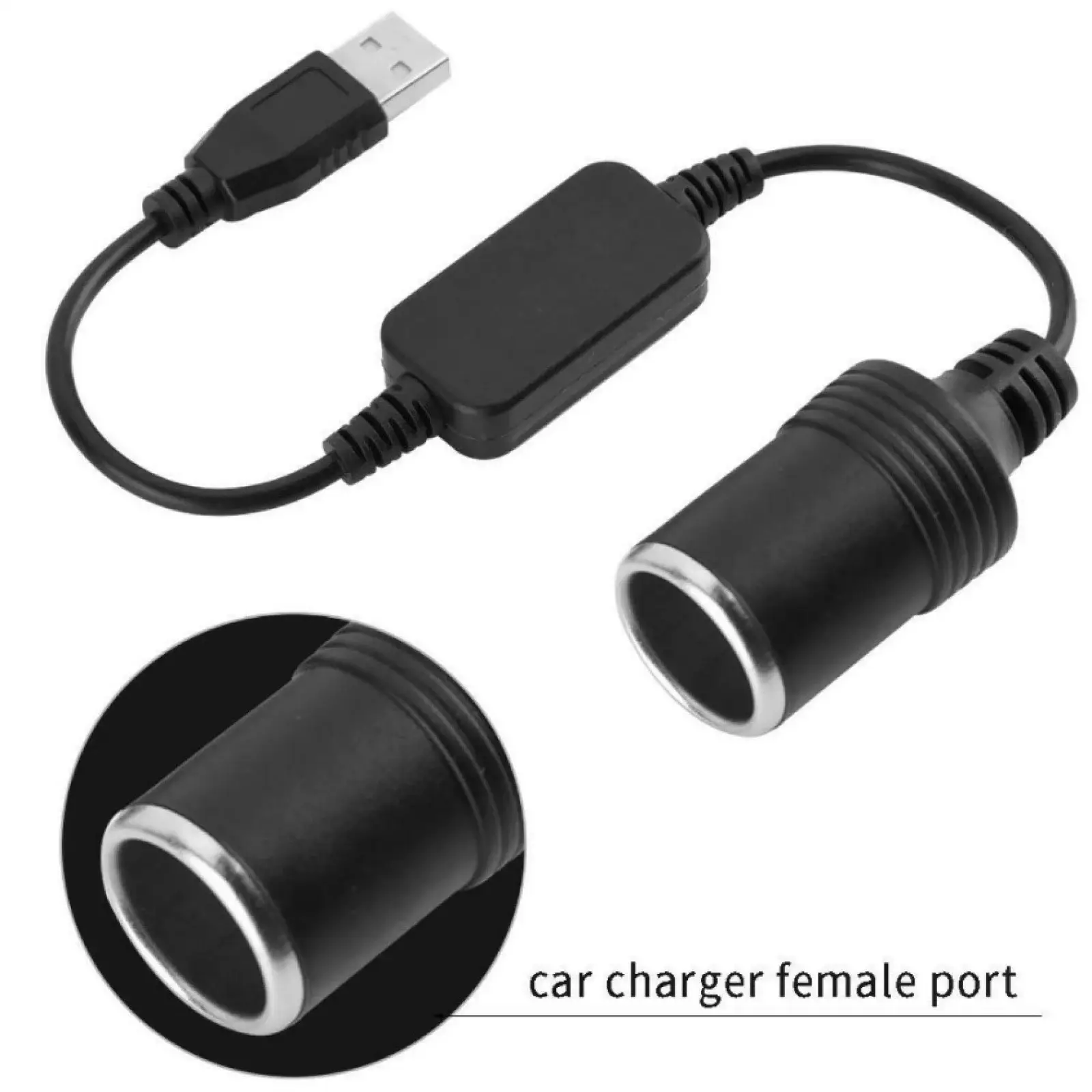 12V USB Car Power Adapter Cable 34.5cm - Image 4