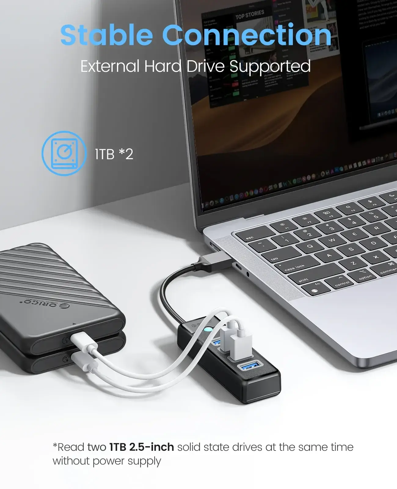 4-Port USB-C Hub USB 3.0 5Gbps OTG Adapter - Image 5