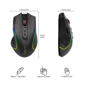 2.4G Wireless RGB Gaming Mouse 8000 DPI - Thumbnail Image 7