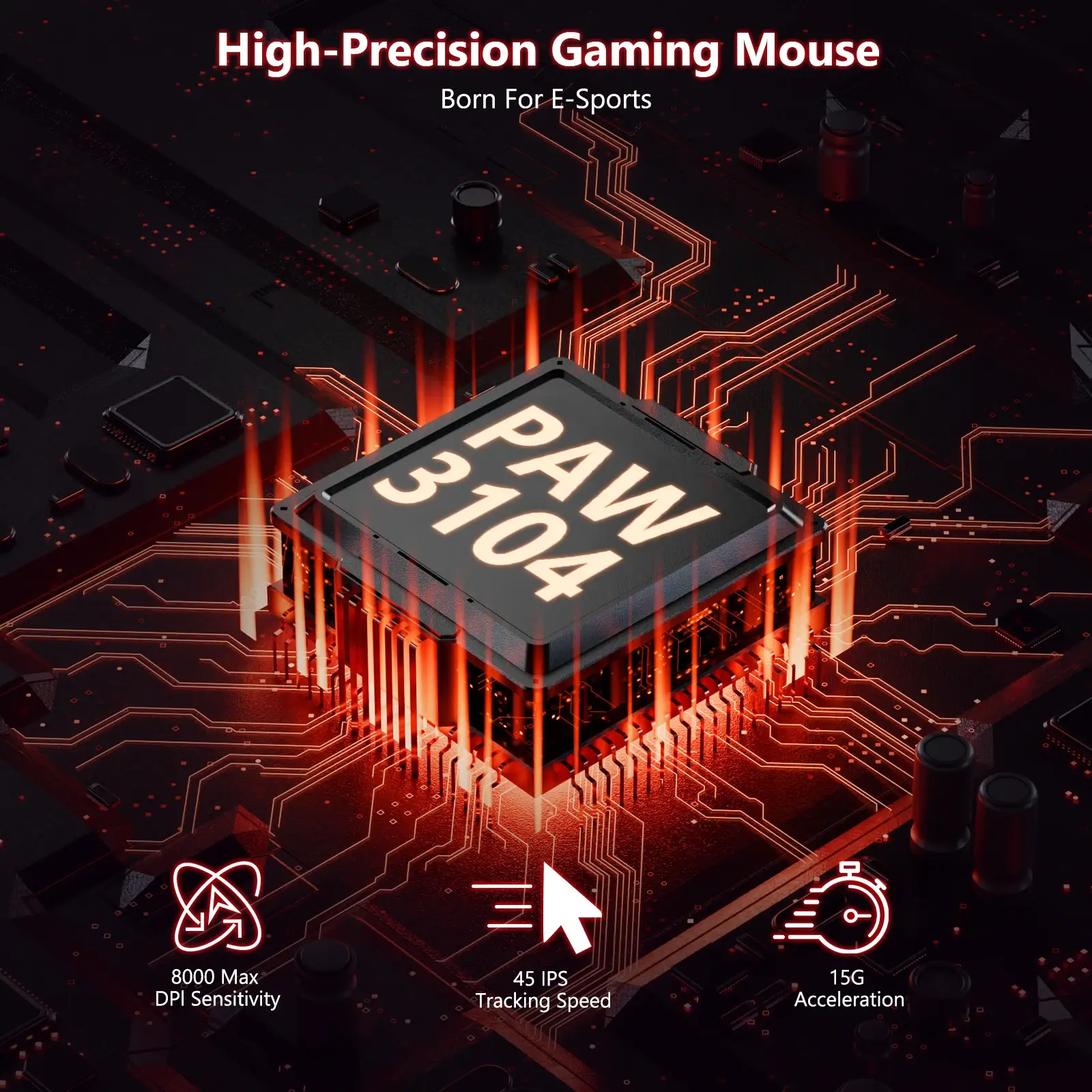 2.4G Wireless RGB Gaming Mouse 8000 DPI - Image 8