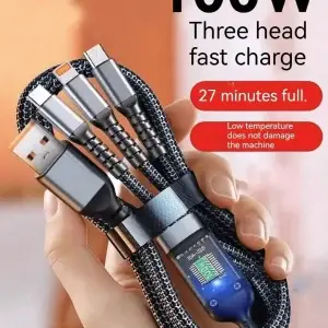 100W 3-in-1 Fast Charging Cable