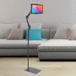 1.35M Floor Stand for Tablet & Phone, 360° Rotating - Thumbnail Image 6