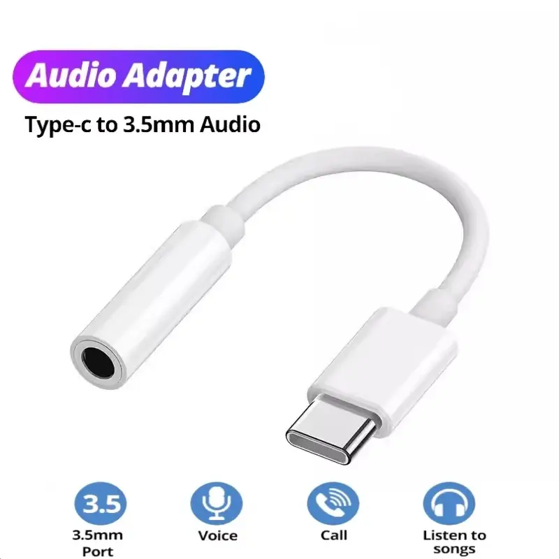 USB-C to 3.5mm Audio Adapter OTG Aux Converter - Image 1