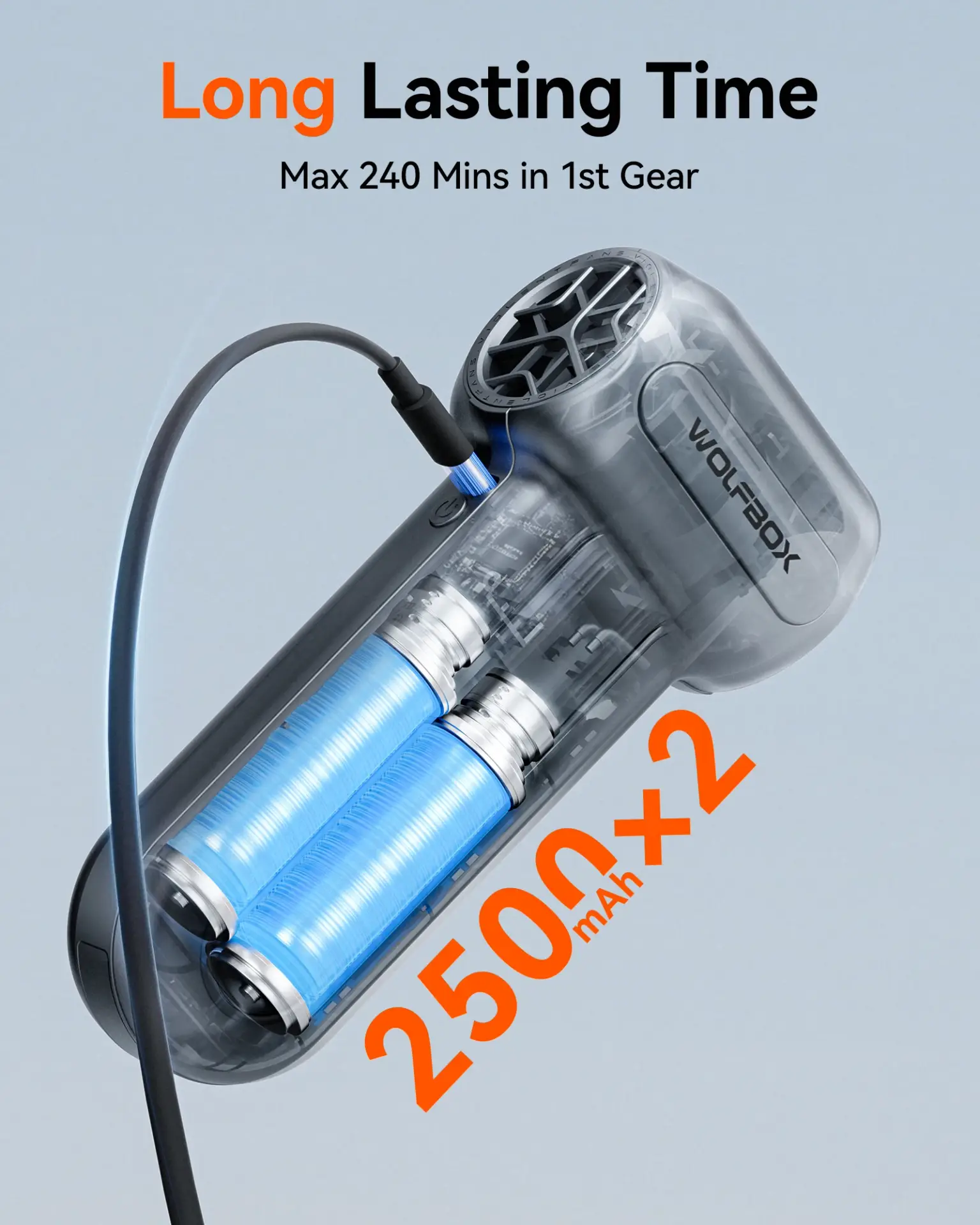 110000RPM Air Duster Blower, 3-Speed Portable Fan - Image 3