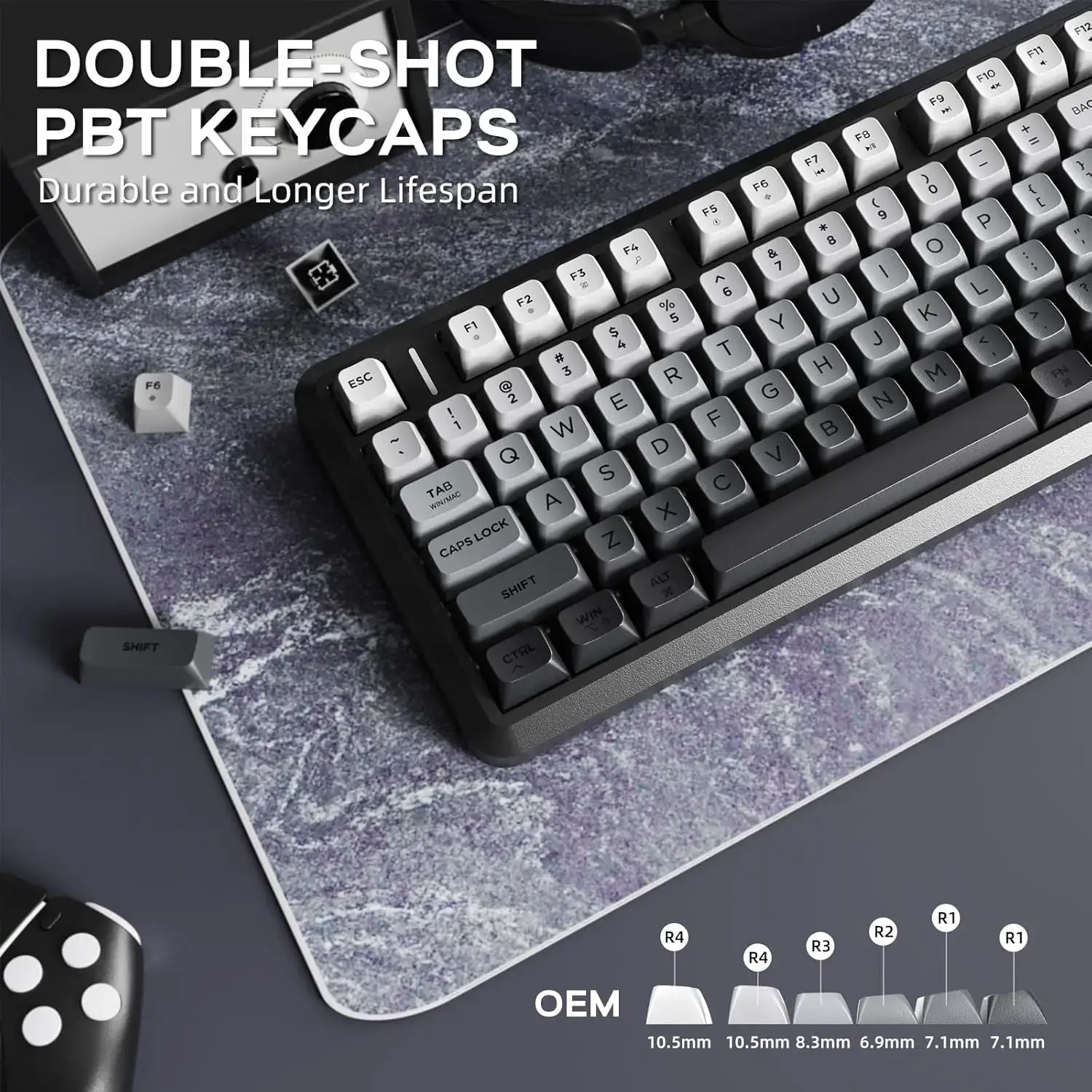 M75 Wireless Gaming Keyboard with OLED & Knob - Image 6