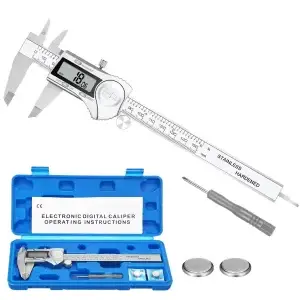 Digital Caliper 6" LCD Inch Millimeter Measuring Tool - Thumbnail Image 9