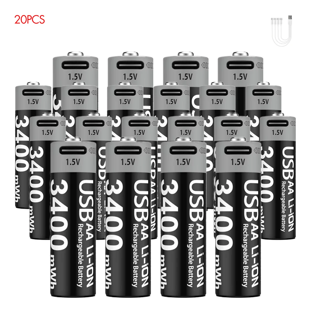1.5V AA Rechargeable Li-Ion Battery USB-C 3400mWh - Image 11