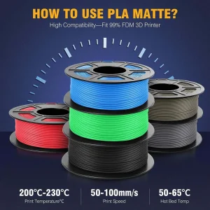 PLA Matte 1.75mm 3D Printer Filament 1.1KG - Thumbnail Image 5