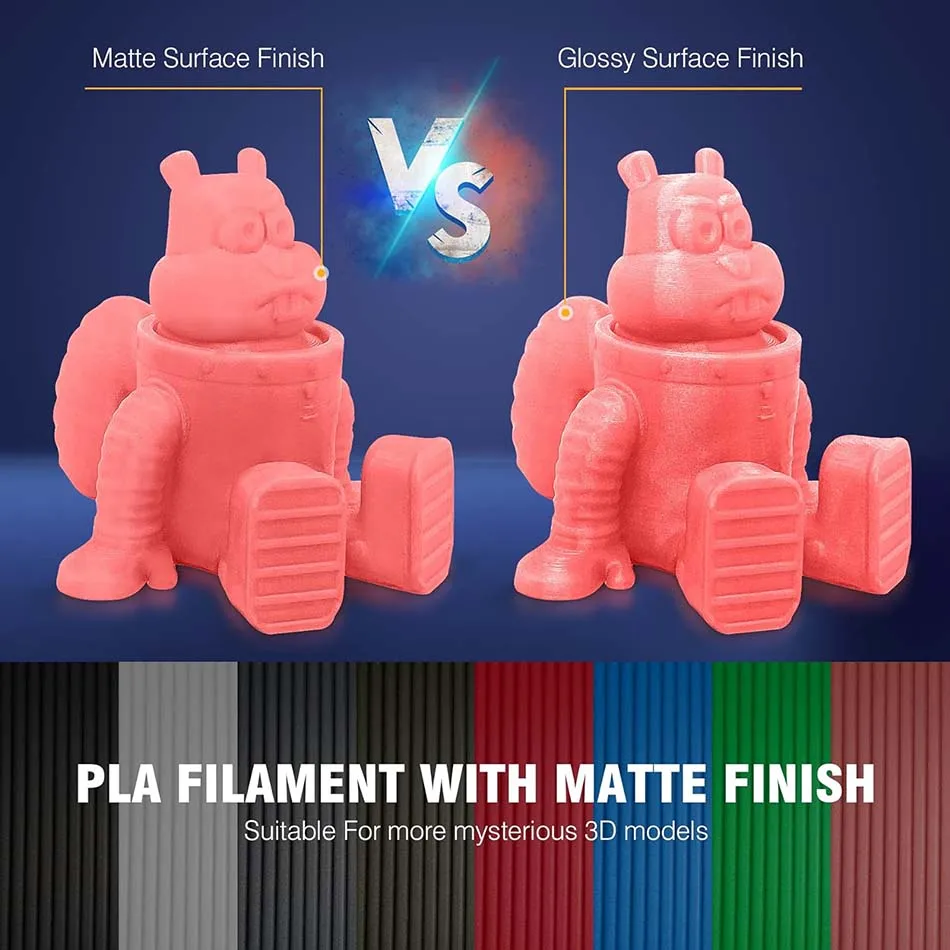 PLA Matte 1.75mm 3D Printer Filament 1.1KG - Image 2