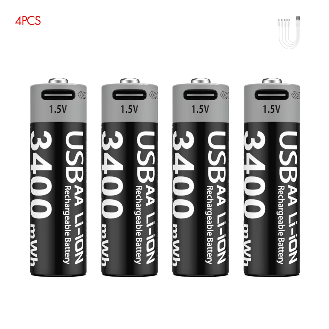 1.5V AA Rechargeable Li-Ion Battery USB-C 3400mWh - Image 13