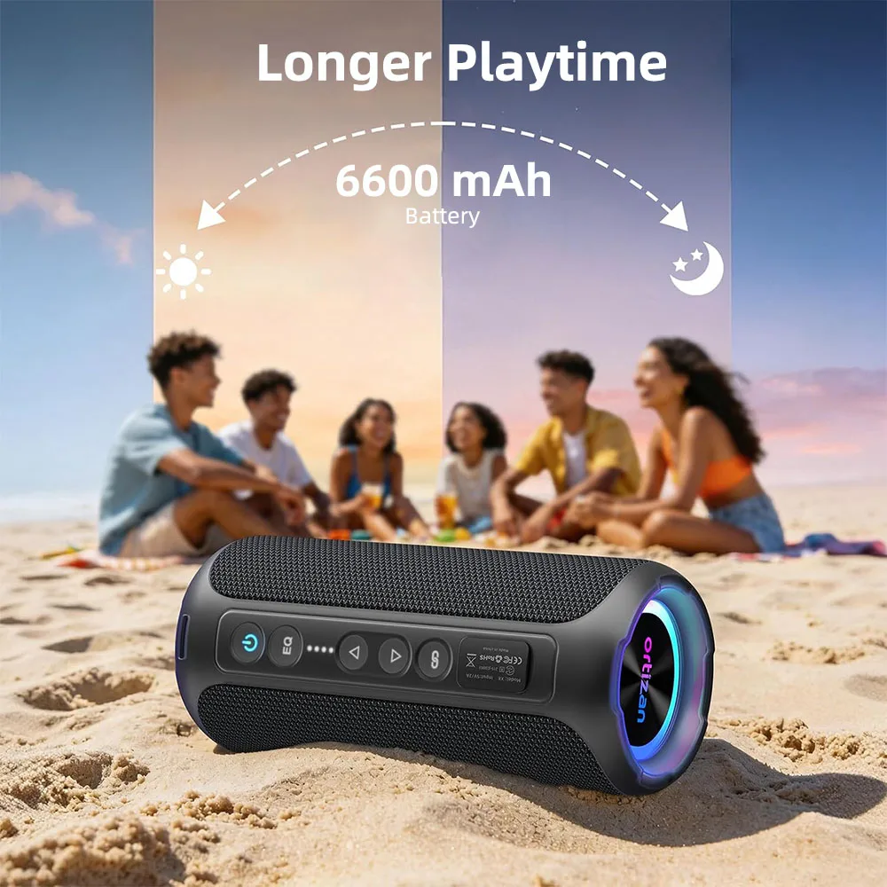40W Bluetooth Speaker Portable Waterproof RGB Bass - Image 7