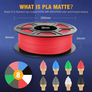 PLA Matte 1.75mm 3D Printer Filament 1.1KG - Thumbnail Image 4