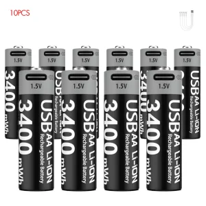 1.5V AA Rechargeable Li-Ion Battery USB-C 3400mWh - Thumbnail Image 14