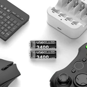 1.5V AA Rechargeable Li-Ion Battery USB-C 3400mWh - Thumbnail Image 6
