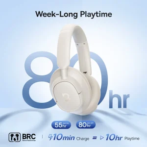 Bluetooth 6.0 Wireless Headphones Over Ear 80H - Thumbnail Image 4