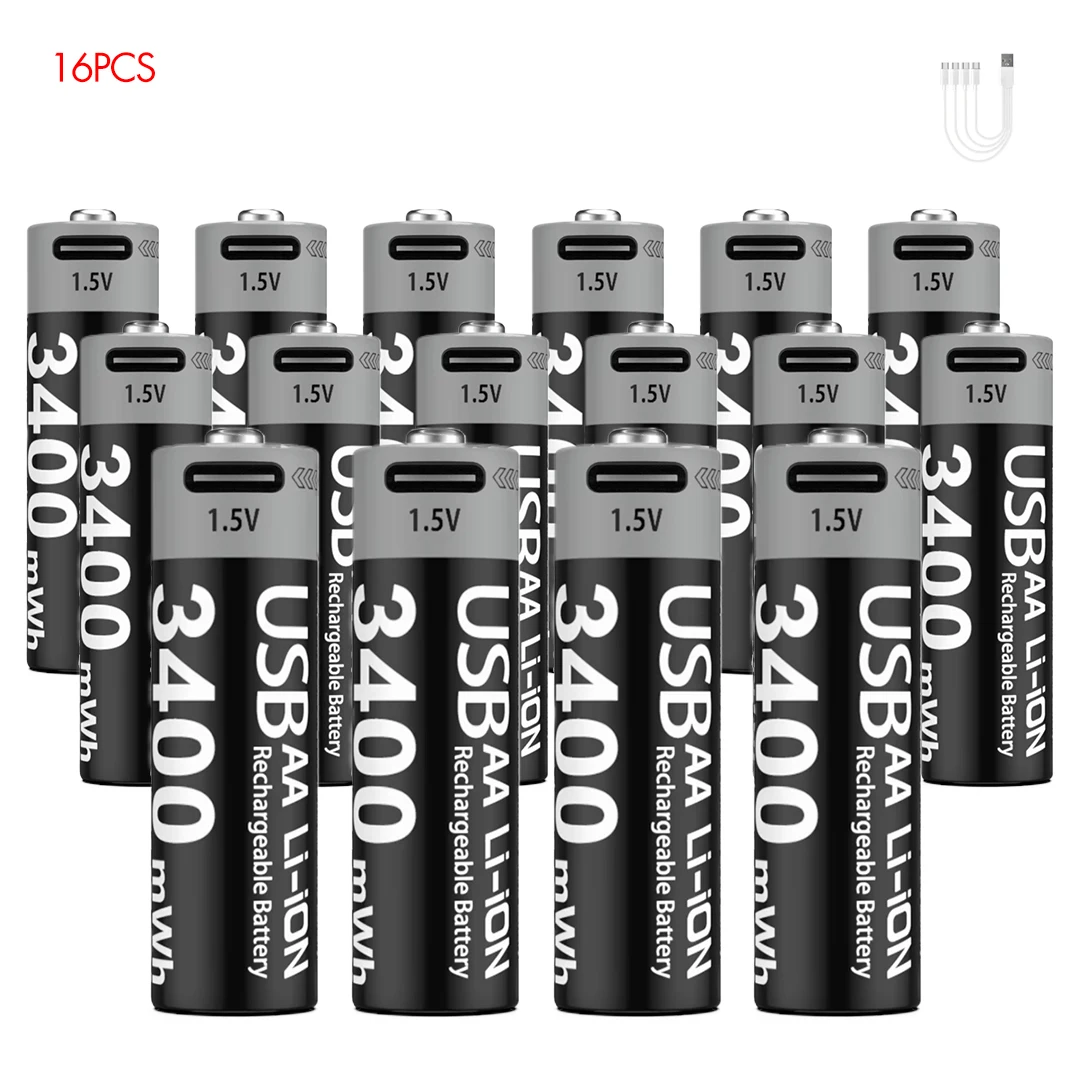 1.5V AA Rechargeable Li-Ion Battery USB-C 3400mWh - Image 9