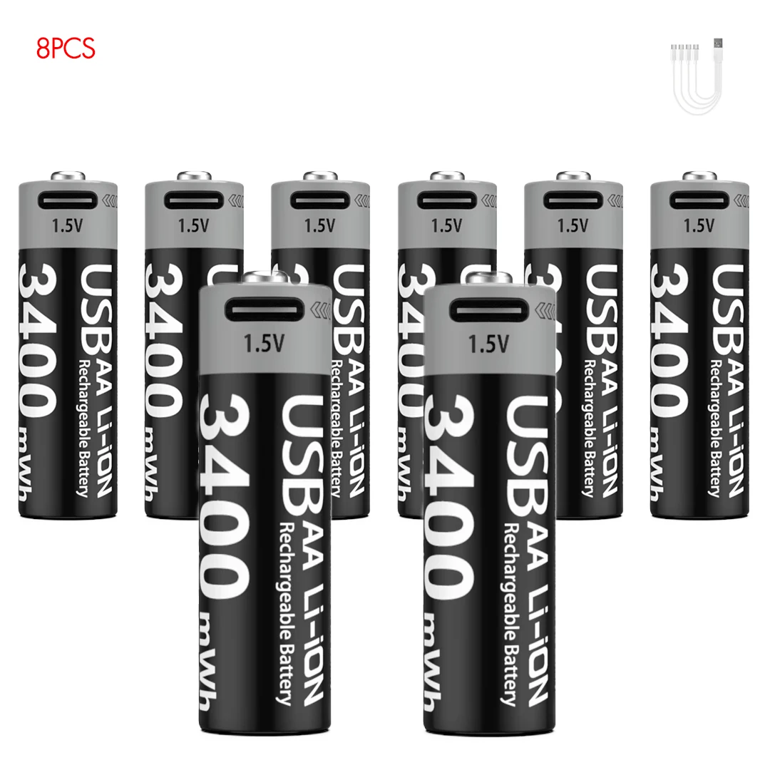 1.5V AA Rechargeable Li-Ion Battery USB-C 3400mWh - Image 15