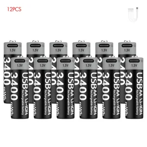 1.5V AA Rechargeable Li-Ion Battery USB-C 3400mWh - Thumbnail Image 10