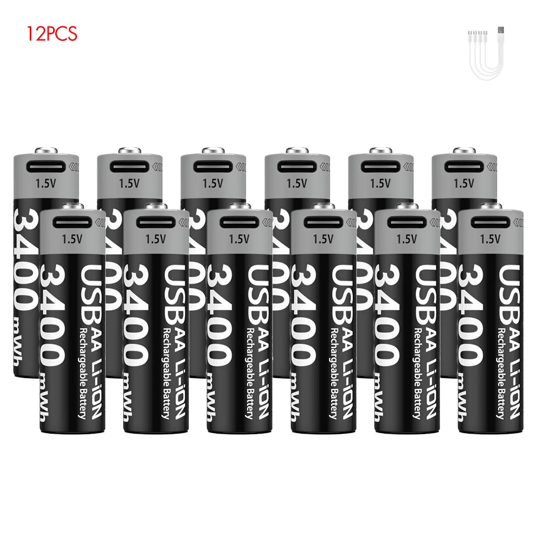 1.5V AA Rechargeable Li-Ion Battery USB-C 3400mWh - Image 10